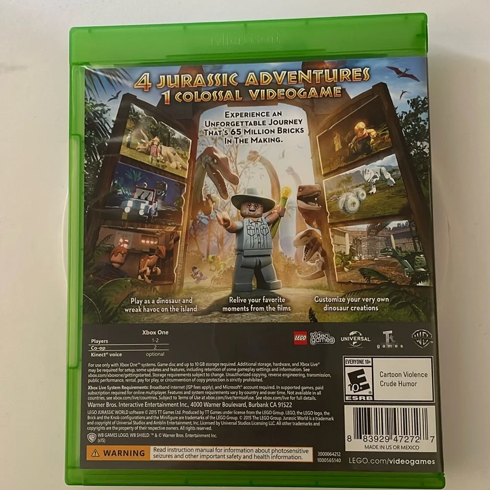 Xbox One Lego Jurassic World game